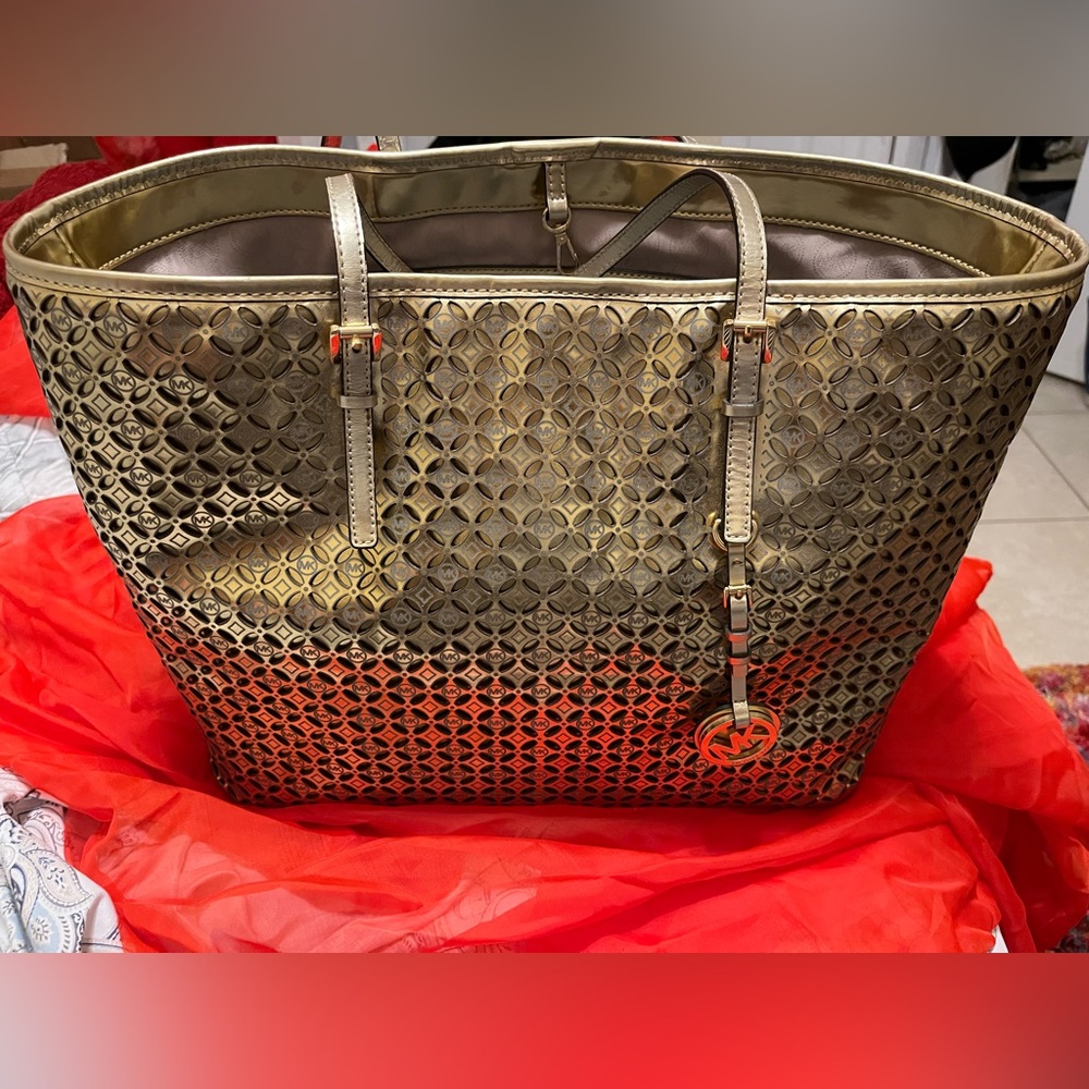 Michael Kors Metallic Gold Tote